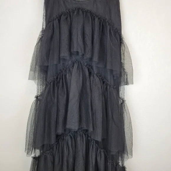 NWT City Studios Junior Sweetheart-Neck Tiered Dress on Blacl Size 12 - Picture 5 of 13